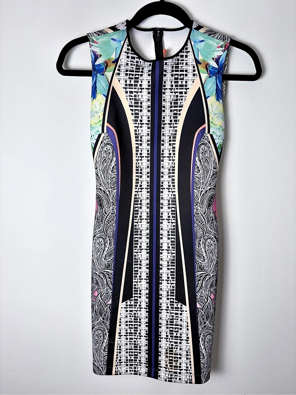 NWT Clover Canyon Jaipur Jungle Neoprene Printed Bodycon Dress XSx